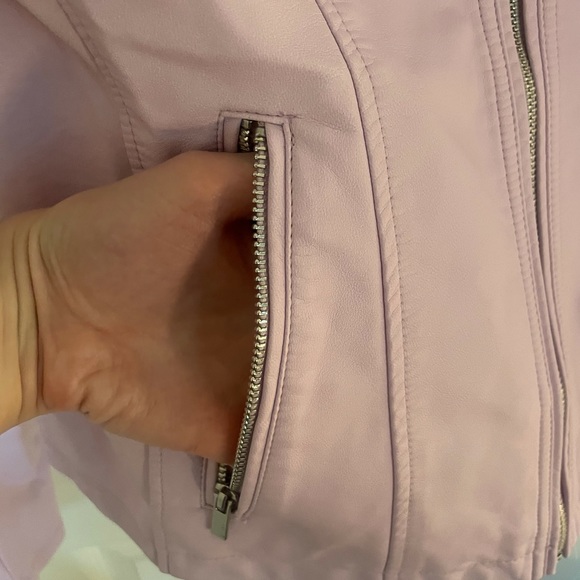 *SOLD* Express Lilac Faux Leather Jacket - Picture 5 of 7